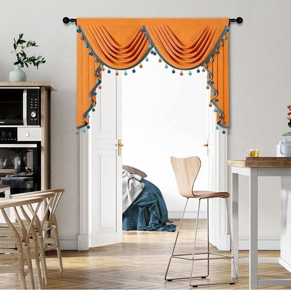 ELKCA Double-Sided Velvet Waterfall for Living Room,Rod Pocket(W59,1 Panel)